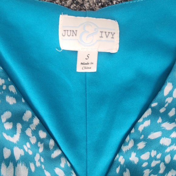 June & Ivy Turquoise Ruffle Sundress Small - Picture 3 of 4